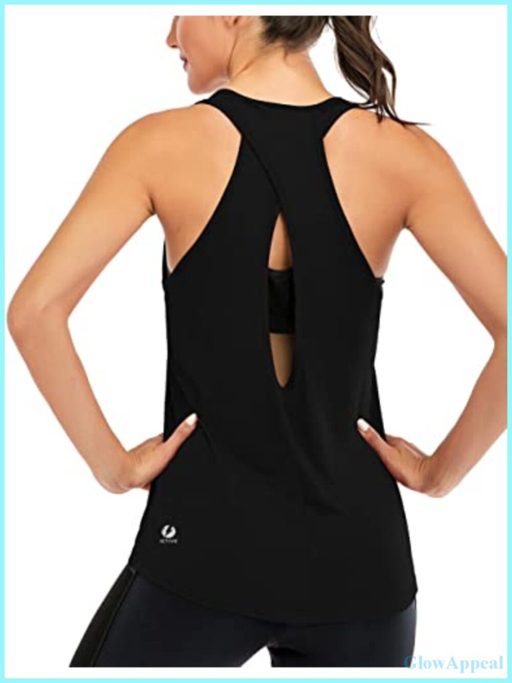Womens Cross Backless Racerback Workout Tank Top Scoop Neck Yoga Shirt